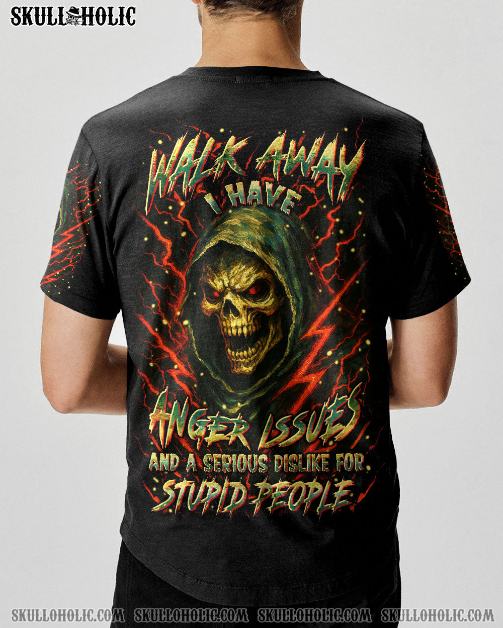 BLISSCORNERS WALK AWAY I HAVE ANGER ISSUES SKULL ALL OVER PRINT