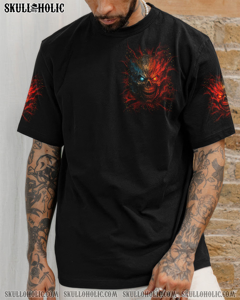 BLISSCORNERS YOUR DEMONS HIDE UNDER YOUR BED SKULL ALL OVER PRINT
