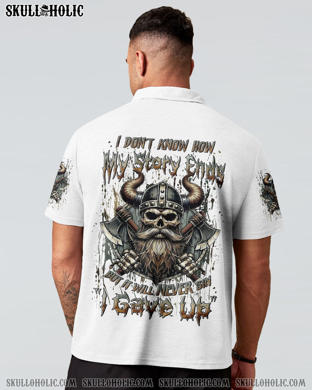 BLISSCORNERS I DON'T KNOW HOW MY STORY ENDS VIKING SKULL ALL OVER PRINT