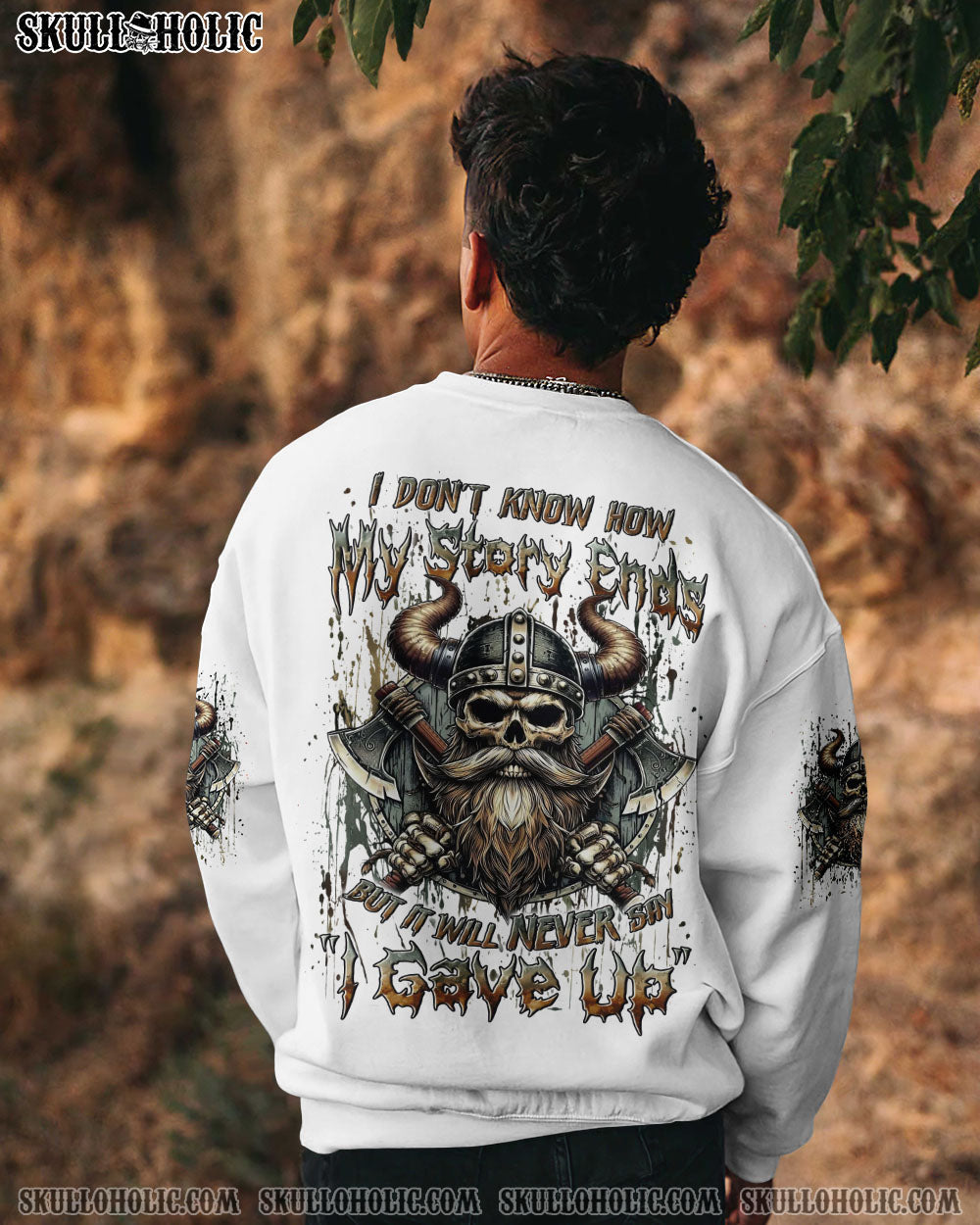 BLISSCORNERS I DON'T KNOW HOW MY STORY ENDS VIKING SKULL ALL OVER PRINT