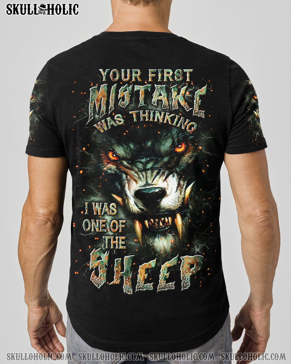 BLISSCORNERS YOUR FIRST MISTAKE WOLF SKULL ALL OVER PRINT