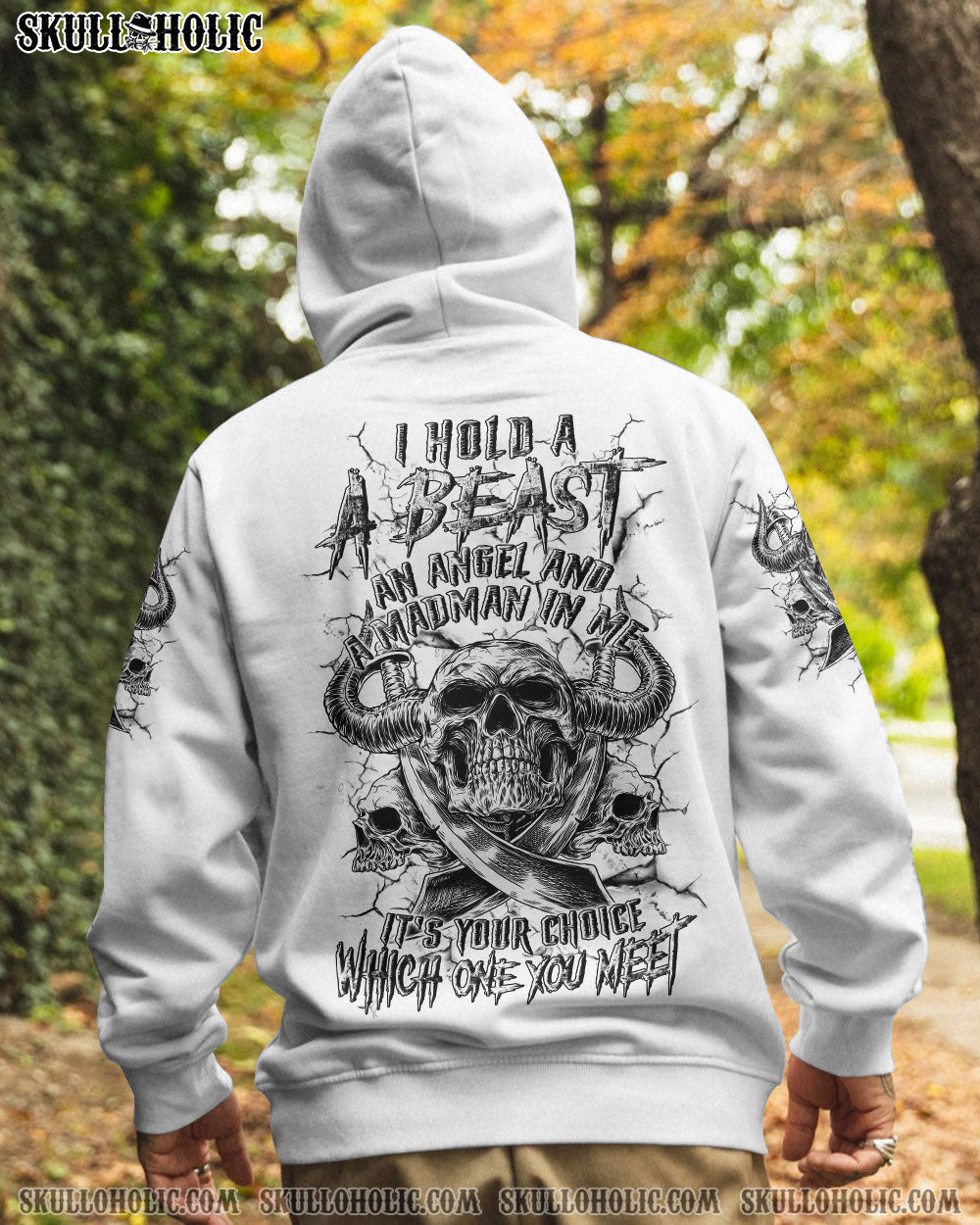 BLISSCORNERS I HOLD A BEAST AN ANGEL AND MADMAN IN ME ALL OVER PRINT