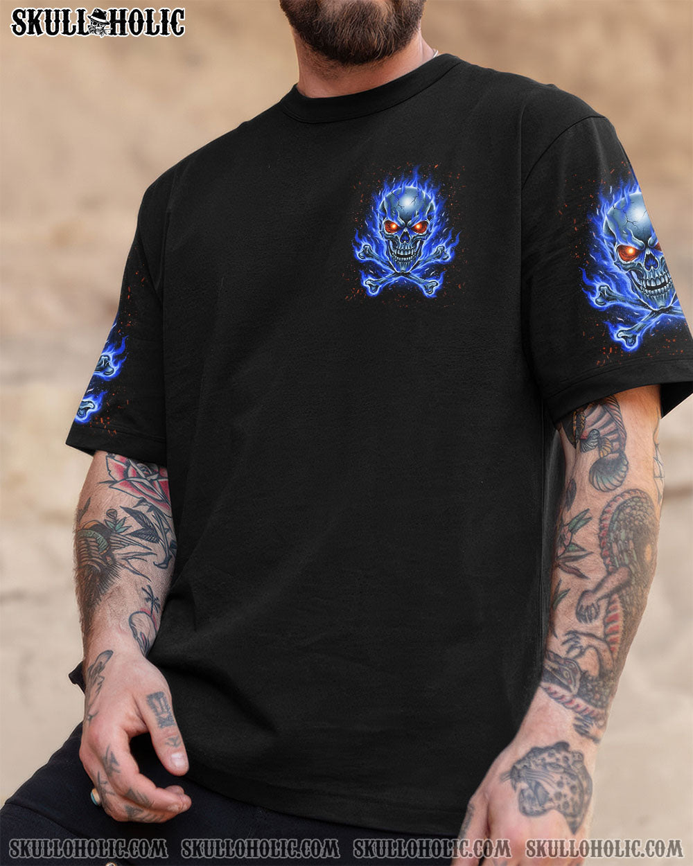 BLISSCORNERS BE CAREFUL FIRE SKULL ALL OVER PRINT