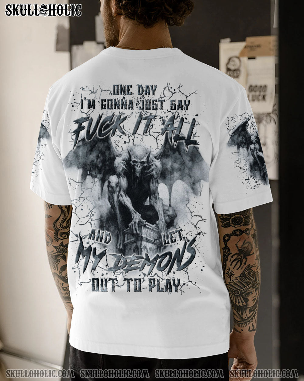 BLISSCORNERS ONE DAY I'M GONNA JUST SAY ALL OVER PRINT
