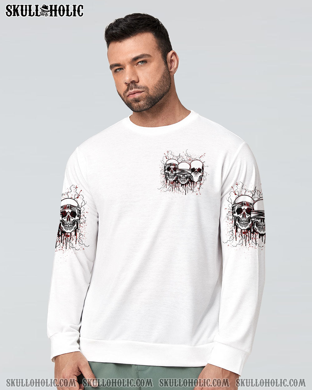 BLISSCORNERS STUCK BETWEEN IDK IDC AND IDGAF SKULL ALL OVER PRINT