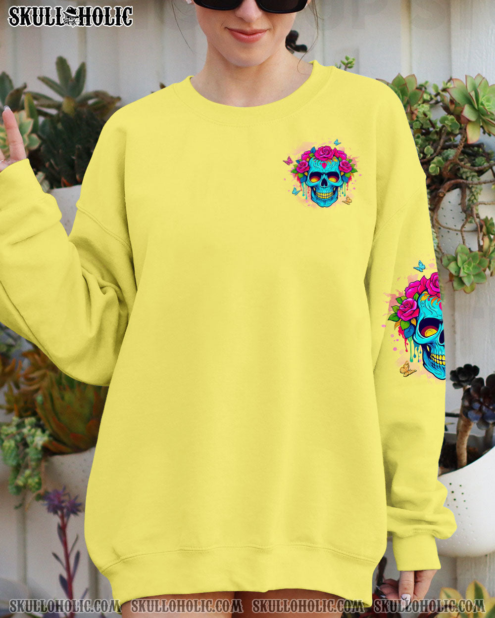 BLISSCORNERS THE GOOD GIRL IN ME SKULL ALL OVER PRINT