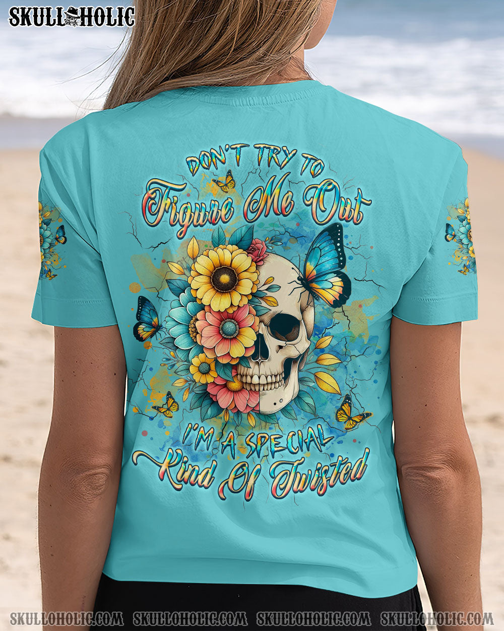 BLISSCORNERS DON'T TRY TO FIGURE ME OUT SKULL ALL OVER PRINT