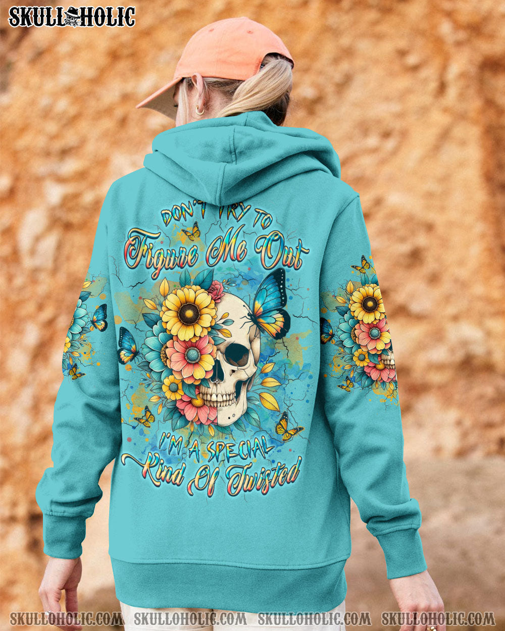 BLISSCORNERS DON'T TRY TO FIGURE ME OUT SKULL ALL OVER PRINT