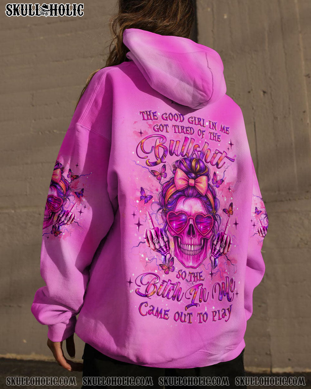 BLISSCORNERS THE GOOD GIRL IN ME SKULL ALL OVER PRINT
