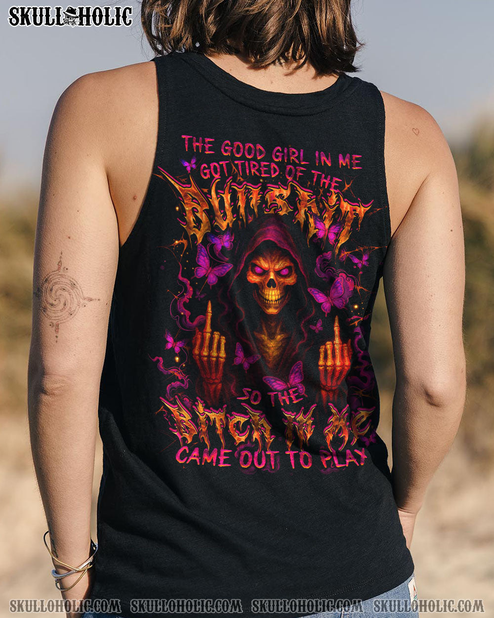 BLISSCORNERS THE GOOD GIRL IN ME ALL OVER PRINT