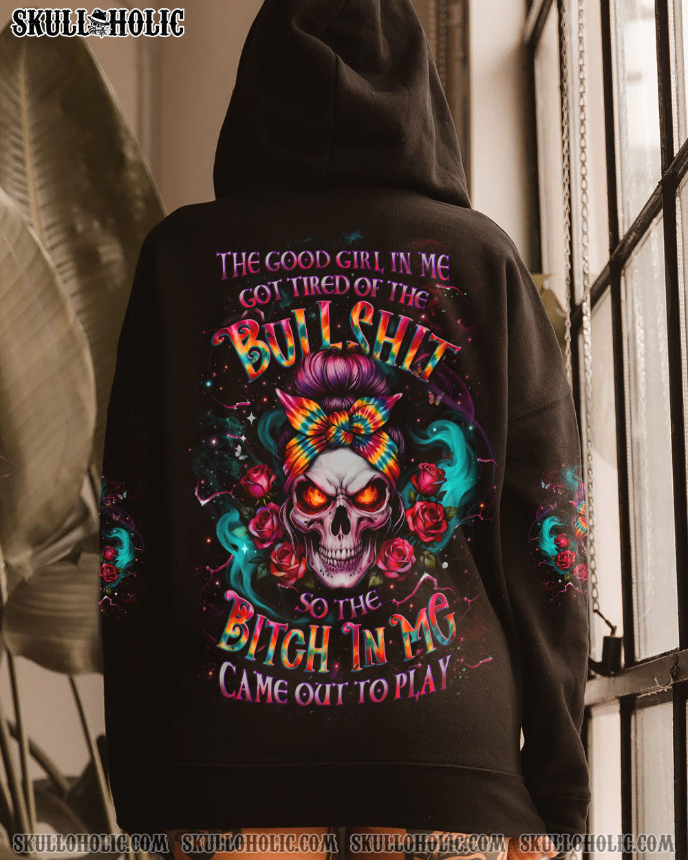 BLISSCORNERS YOU COULDN'T HANDLE ME MESSY BUN ALL OVER PRINT