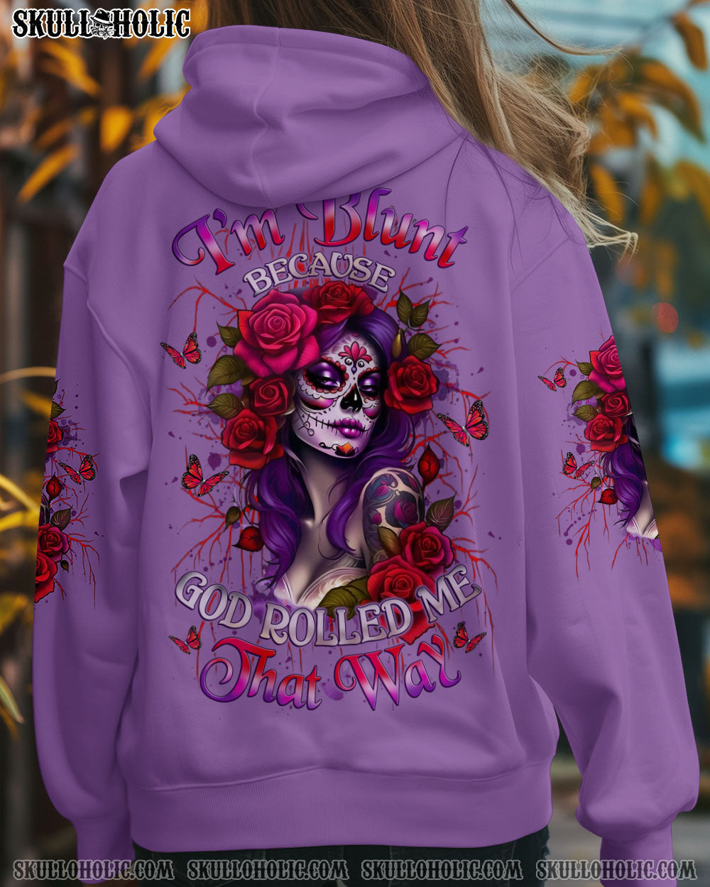 BLISSCORNERS I'M BLUNT BECAUSE GOD ROLLED ME ALL OVER PRINT