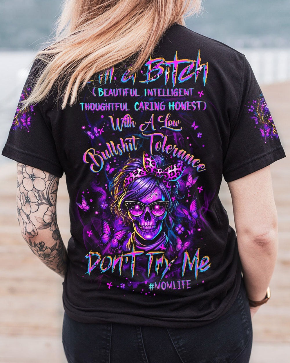 BLISSCORNERS I'M A B DON'T TRY ME MOMLIFE ALL OVER PRINT