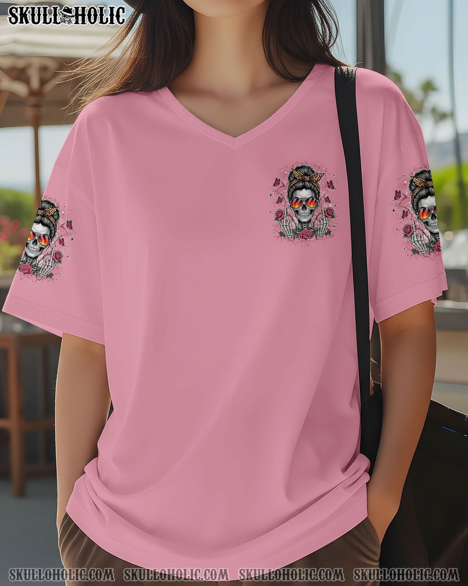BLISSCORNERS BE CAREFUL MESSY BUN ALL OVER PRINT