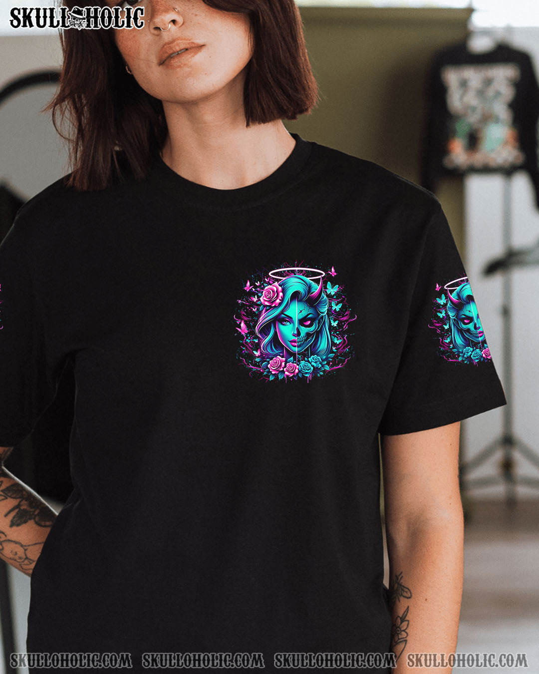 BLISSCORNERS DON'T TRY TO FIGURE ME OUT SKULL ALL OVER PRINT