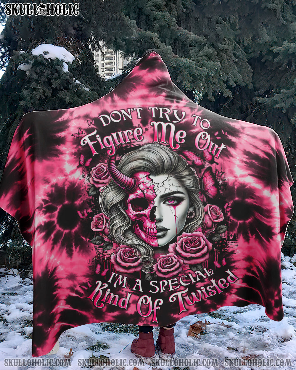 BLISSCORNERS DON'T TRY TO FIGURE ME OUT BLANKET HOODIE