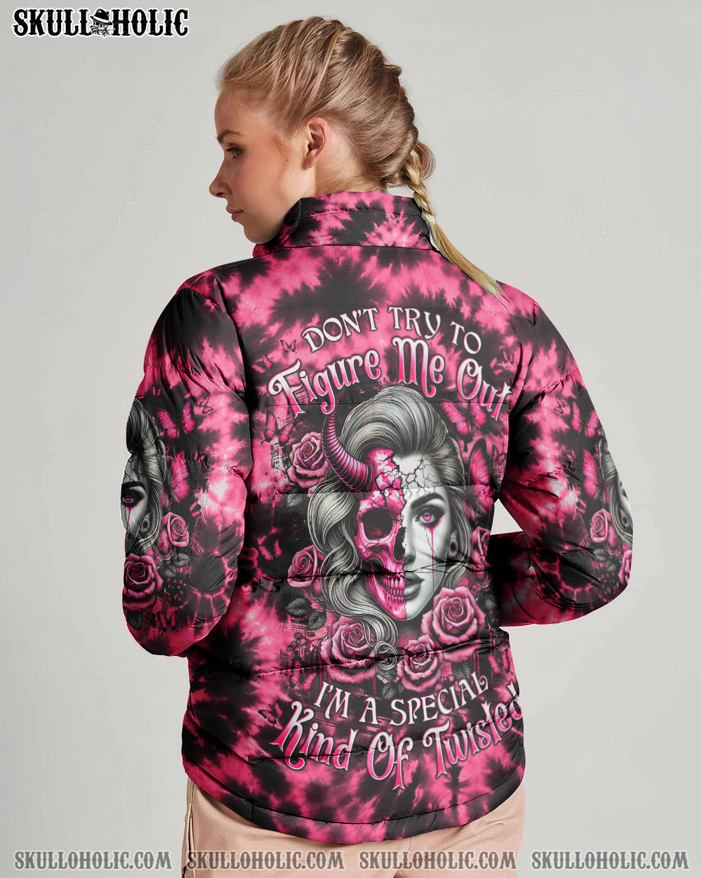 BLISSCORNERS DON'T TRY TO FIGURE ME OUT PUFFER JACKET