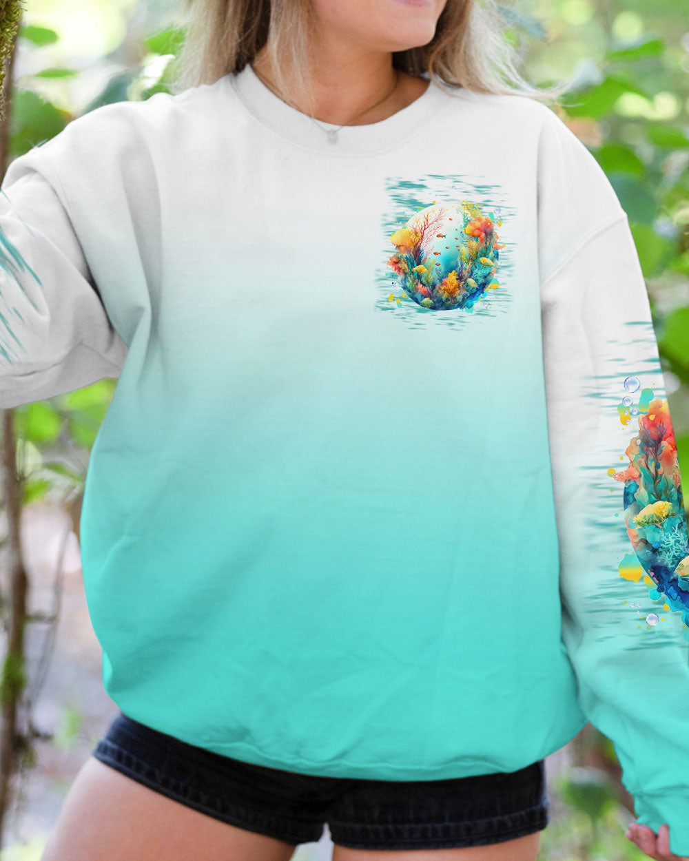 BLISSCORNERS SOME GIRLS ARE JUST BORN OCEAN ALL OVER PRINT