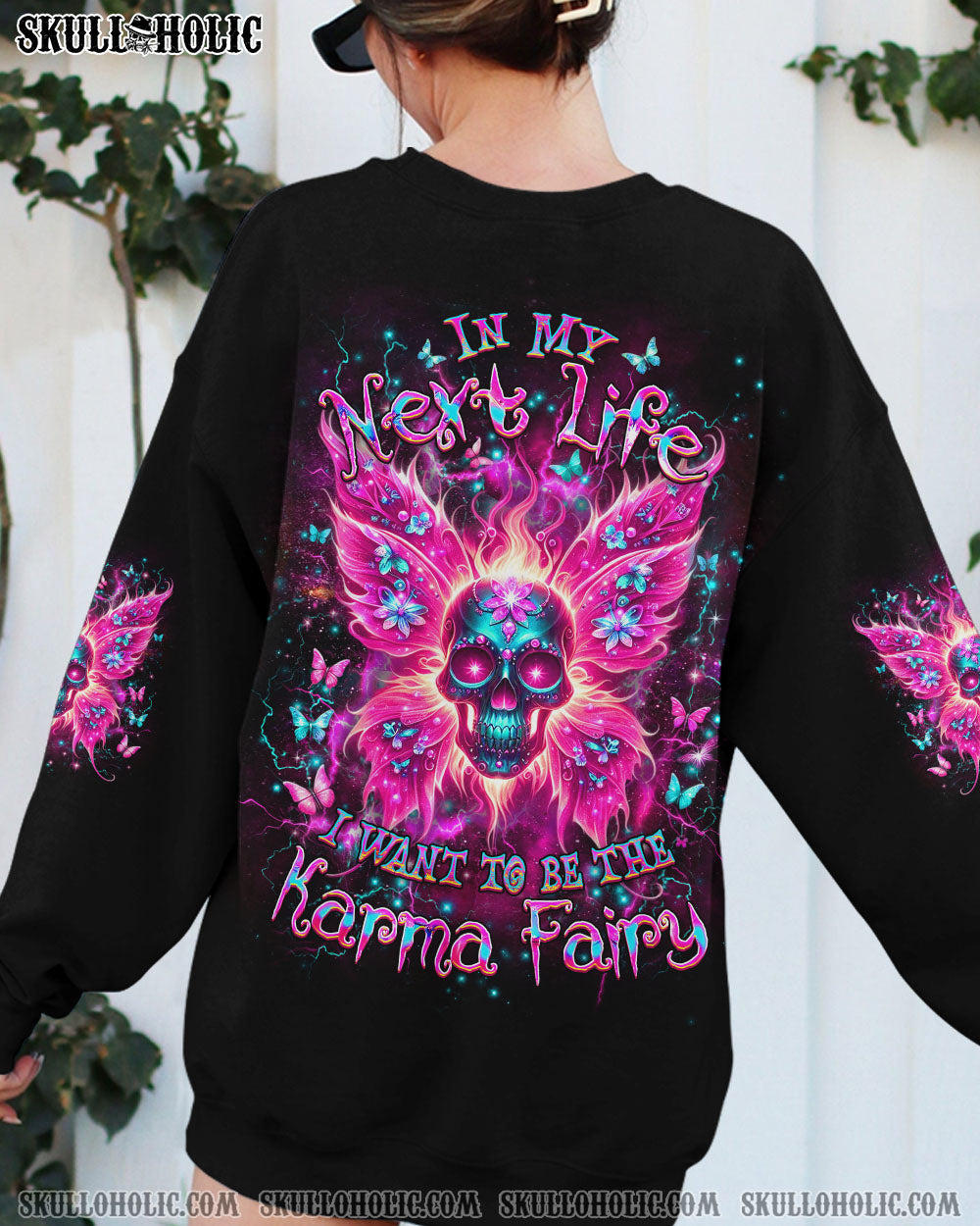BLISSCORNERS KARMA FAIRY SKULL WINGS ALL OVER PRINT
