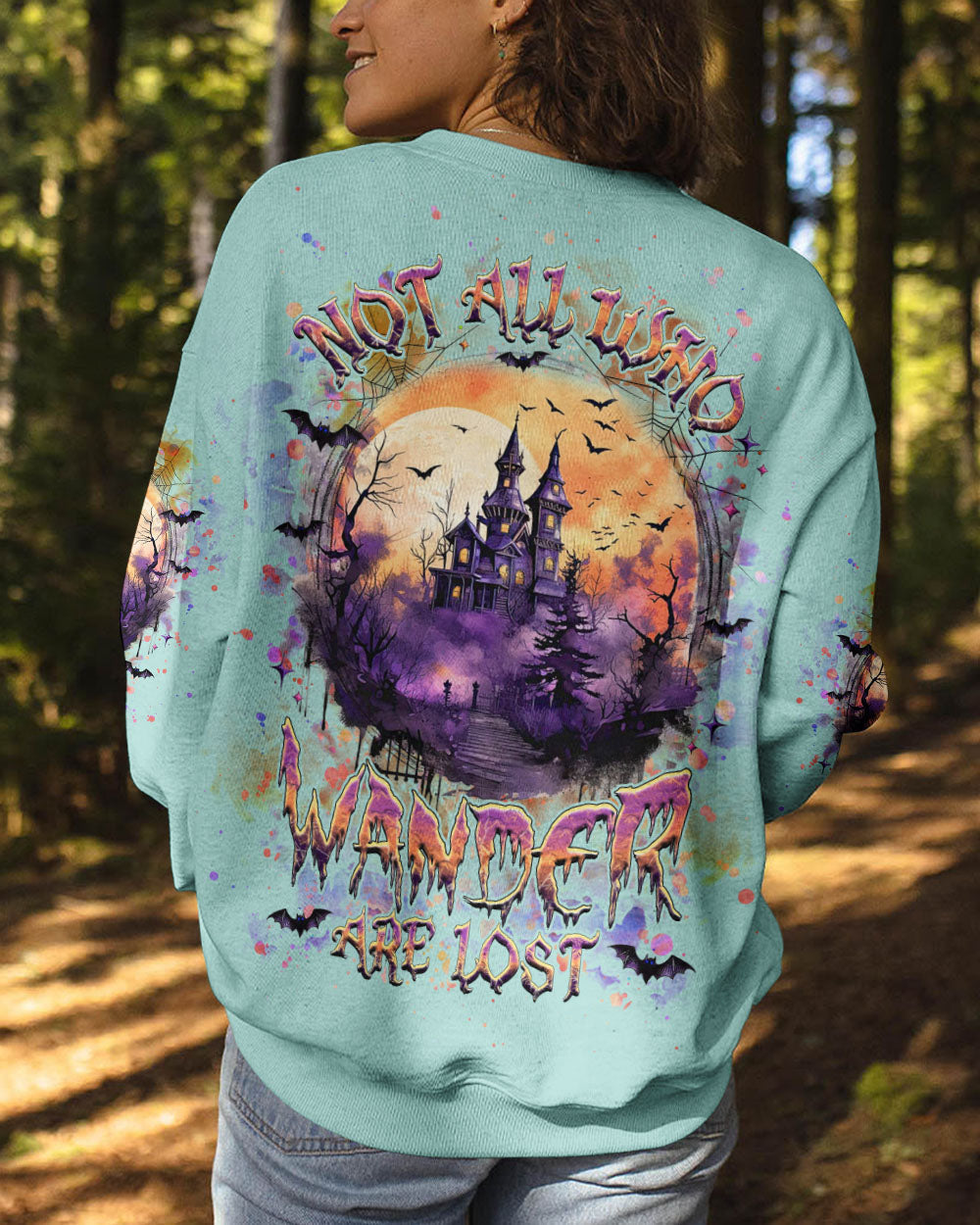 BLISSCORNERS NOT ALL WHO WANDER ARE LOST HALLOWEEN ALL OVER PRINT