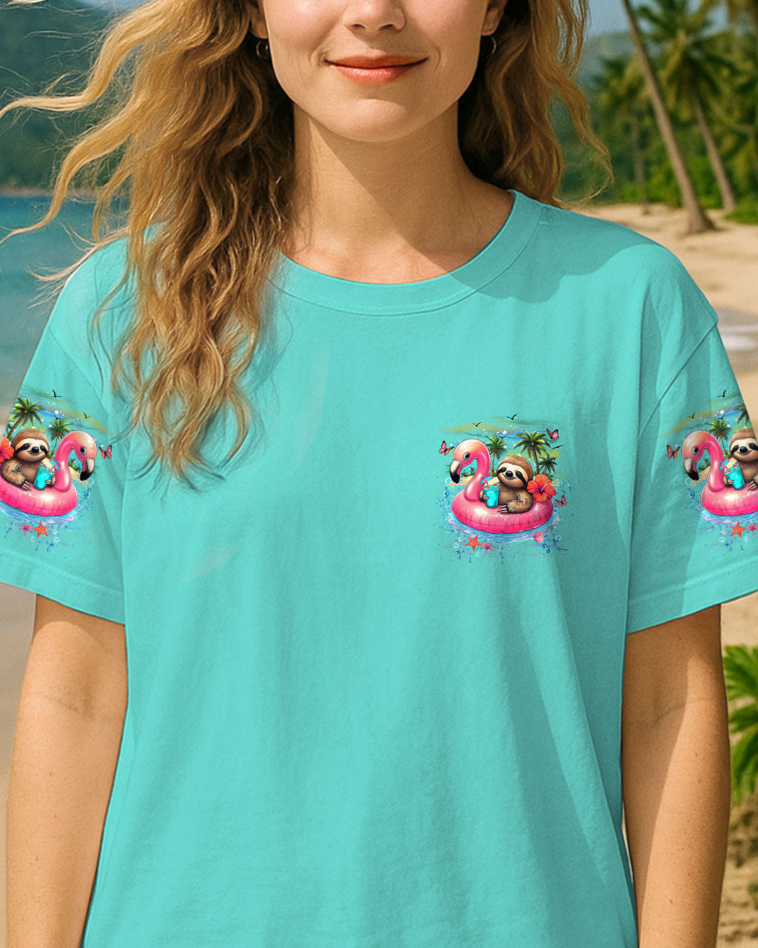 BLISSCORNERS LIVING ON ISLAND TIME SLOTH ALL OVER PRINT