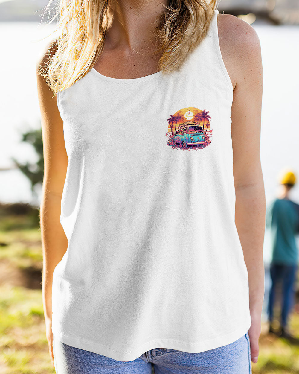 BLISSCORNERS FLIP FLOPS CAMPING OCEAN KINDA GIRL ALL OVER PRINT