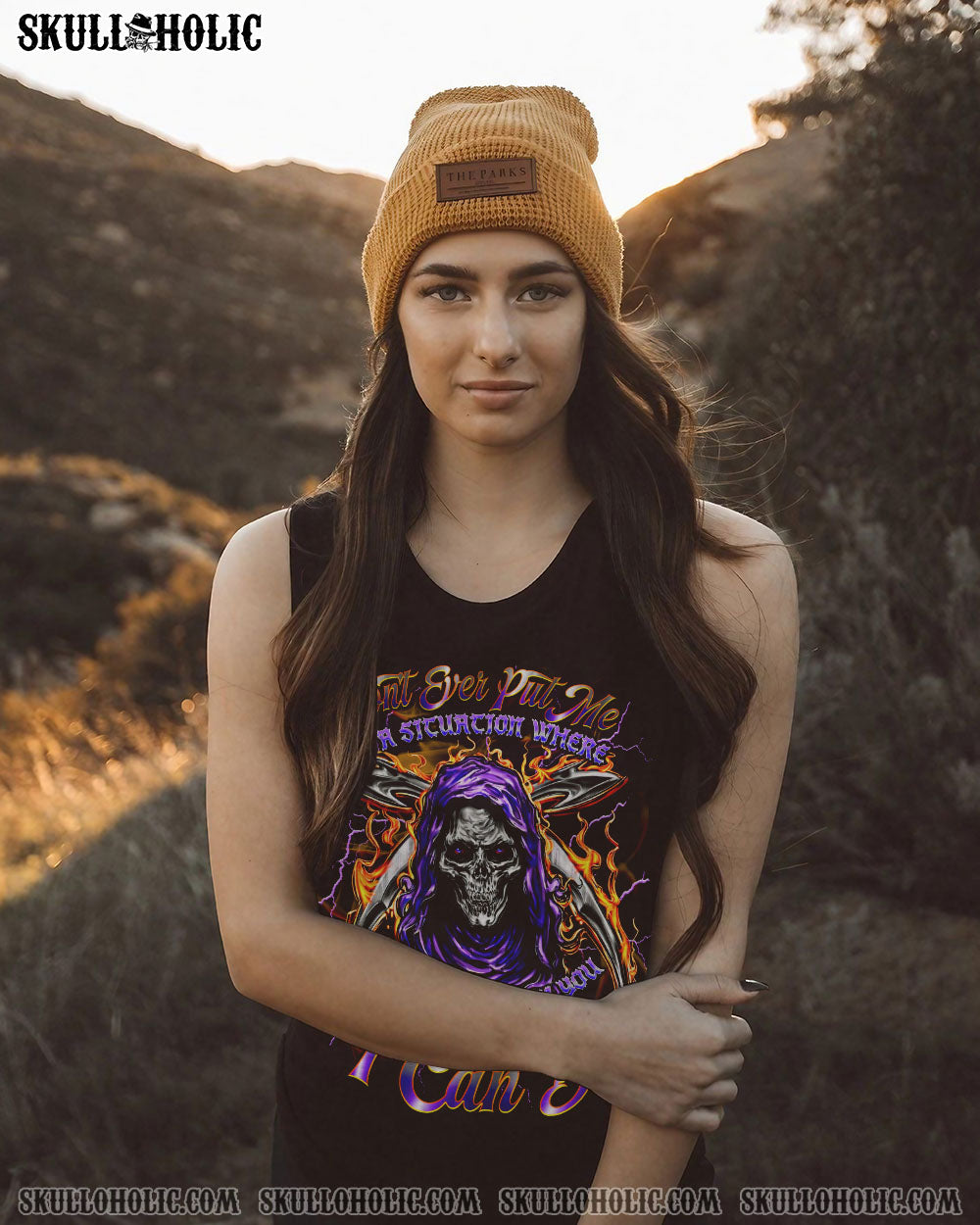 BLISSCORNERS HOW HEARTLESS I CAN BE SKULL REAPER ALL OVER PRINT