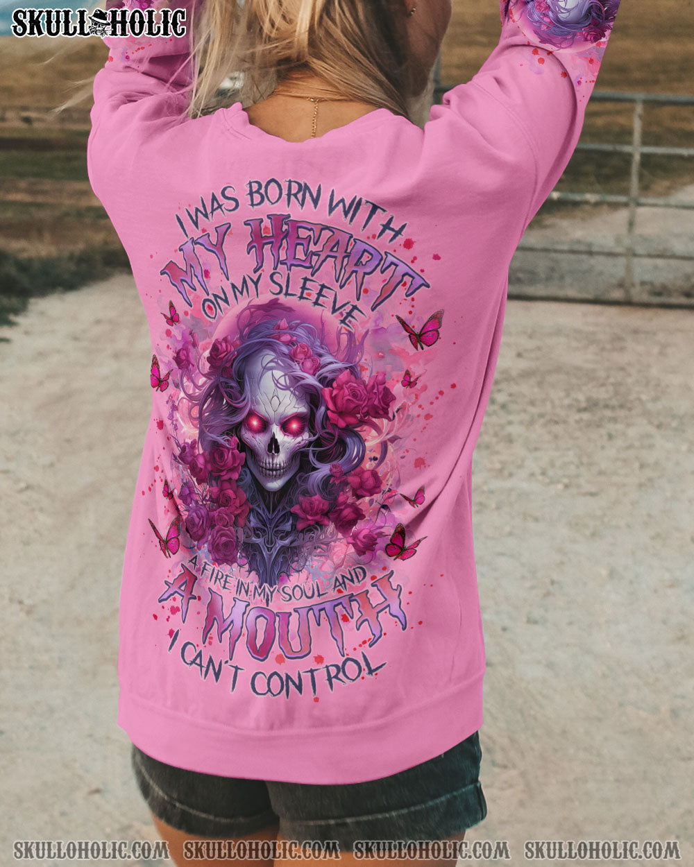 BLISSCORNERS DON'T LIKE ME FCK OFF PROBLEM SOLVED MESSY BUN SKULL ALL OVER PRINT