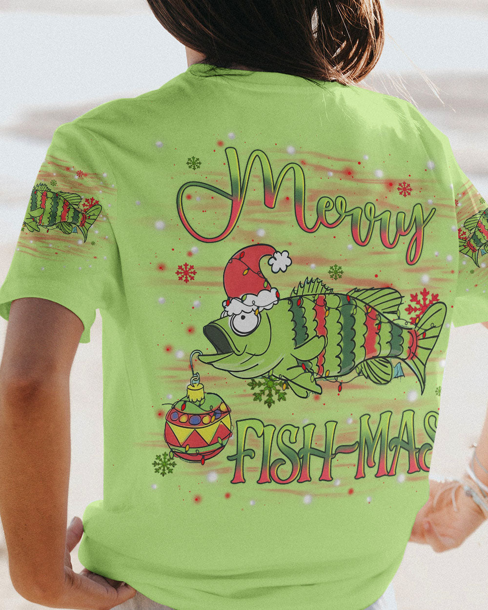 BLISSCORNERS MERRY FISH-MAS CHRISTMAS ALL OVER PRINT