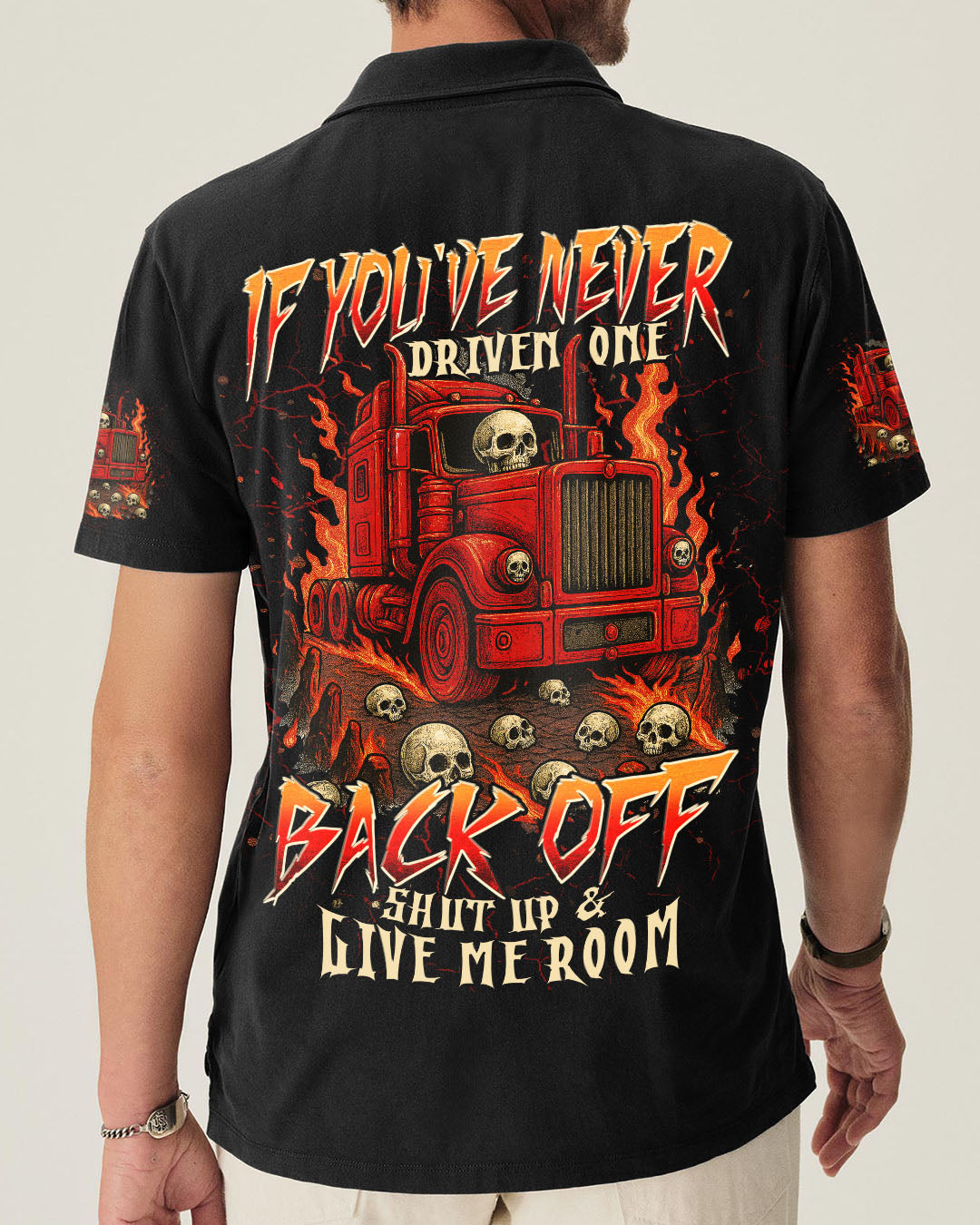 BLISSCORNERS I AM A TRUCKER SKULL ALL OVER PRINT