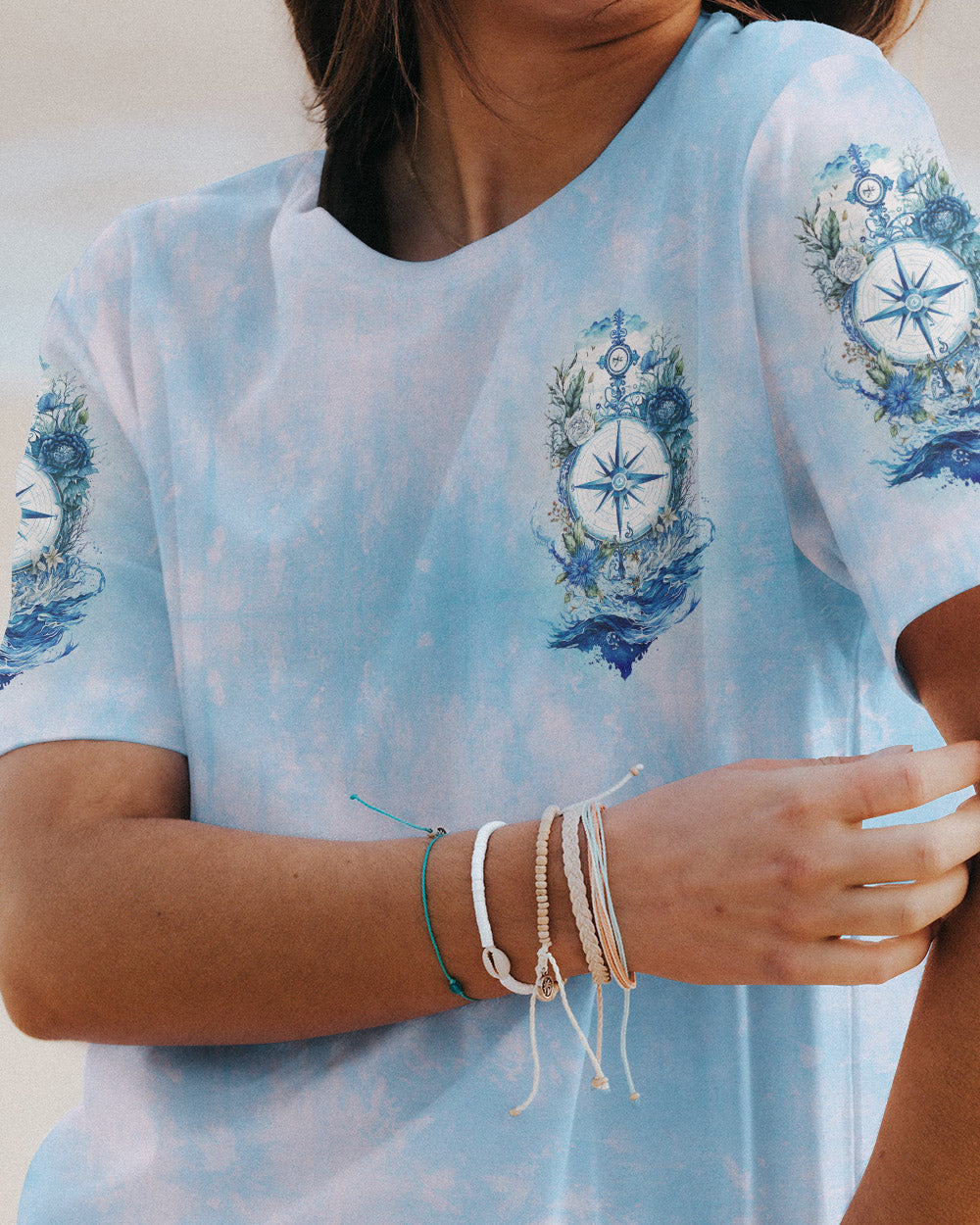 BLISSCORNERS SWIM IN THE SEA BLUE TIE DYE ALL OVER PRINT