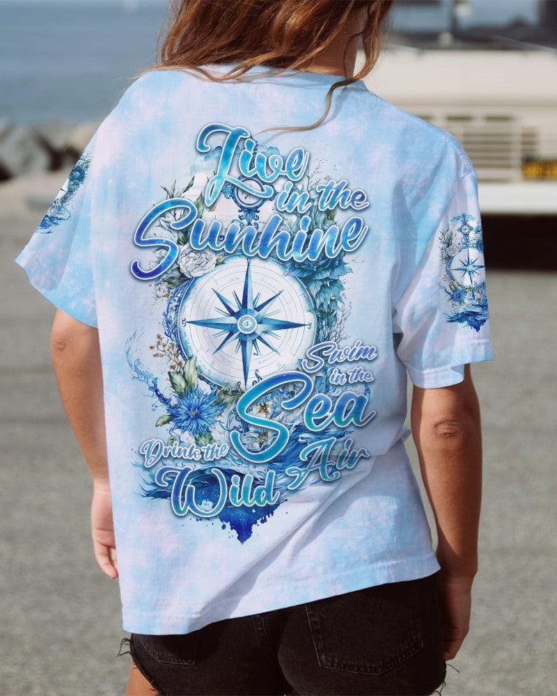BLISSCORNERS SWIM IN THE SEA BLUE TIE DYE ALL OVER PRINT