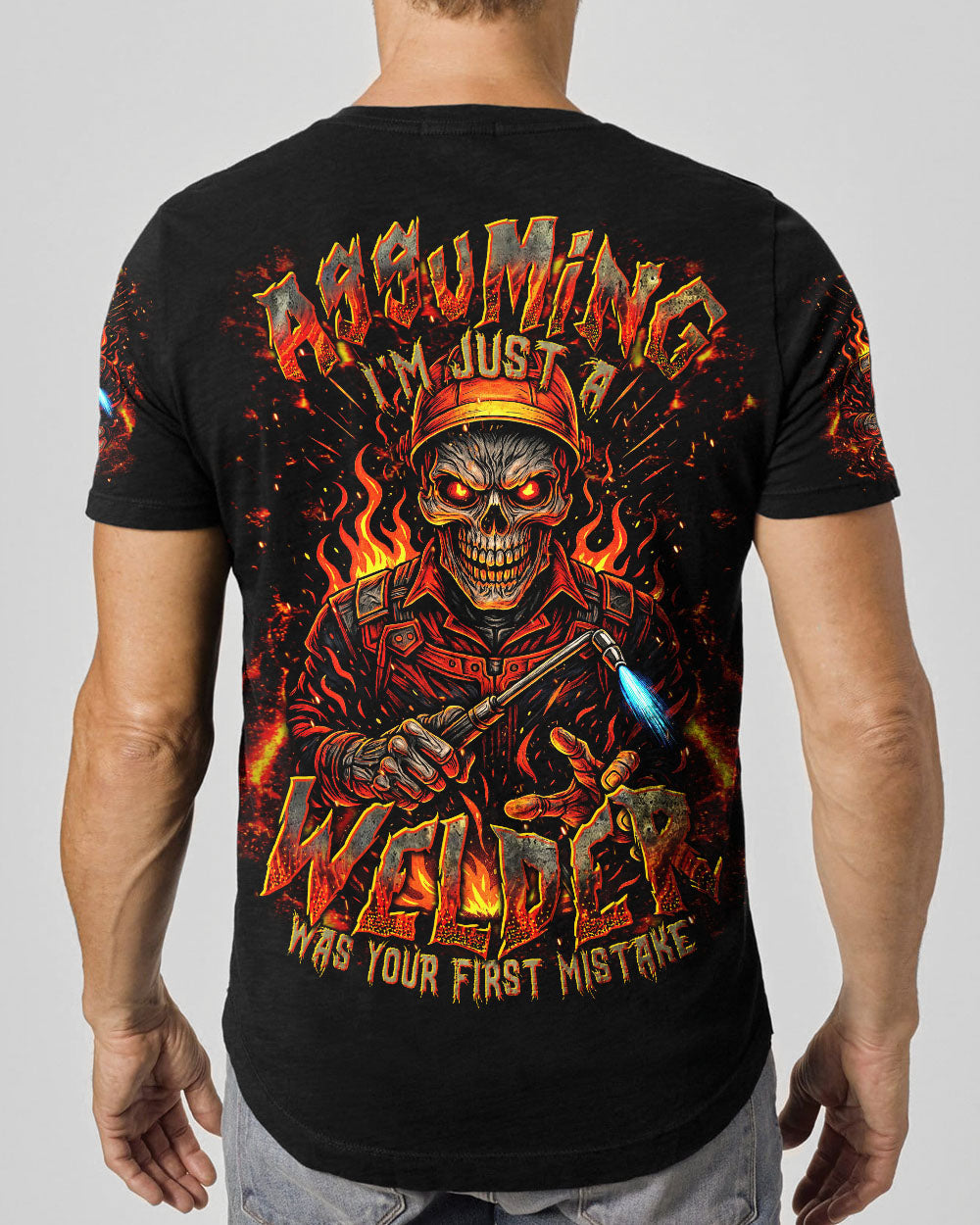 BLISSCORNERS ASSUMING I'M JUST A WELDER SKULL ALL OVER PRINT