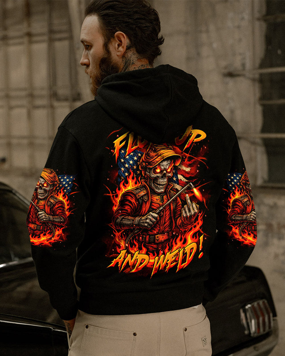 BLISSCORNERS DIRTY HANDS MAKE CLEAN MONEY MECHANIC SKULL ALL OVER PRINT