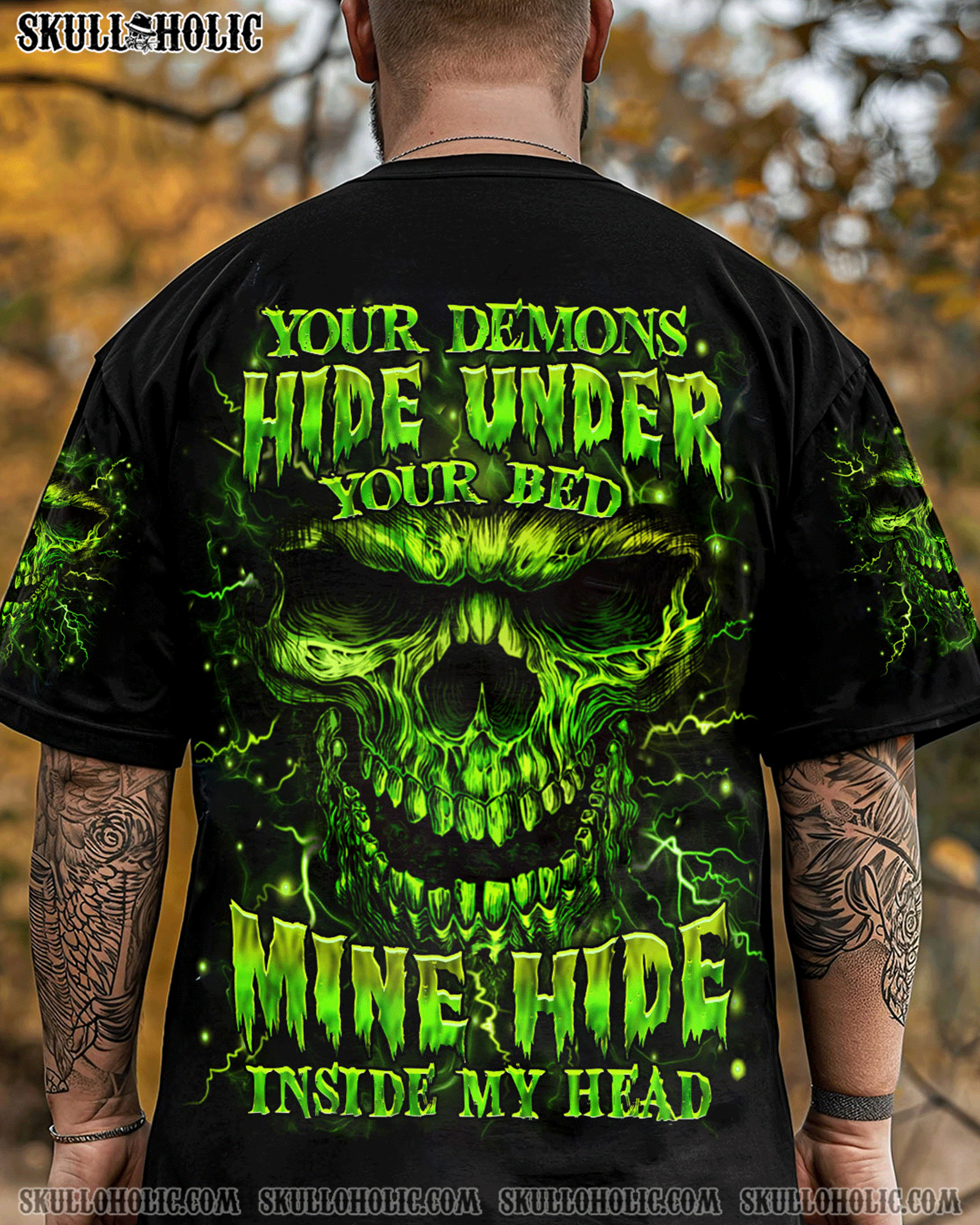 BLISSCORNERS YOUR DEMONS HIDE UNDER YOUR BED ALL OVER PRINT