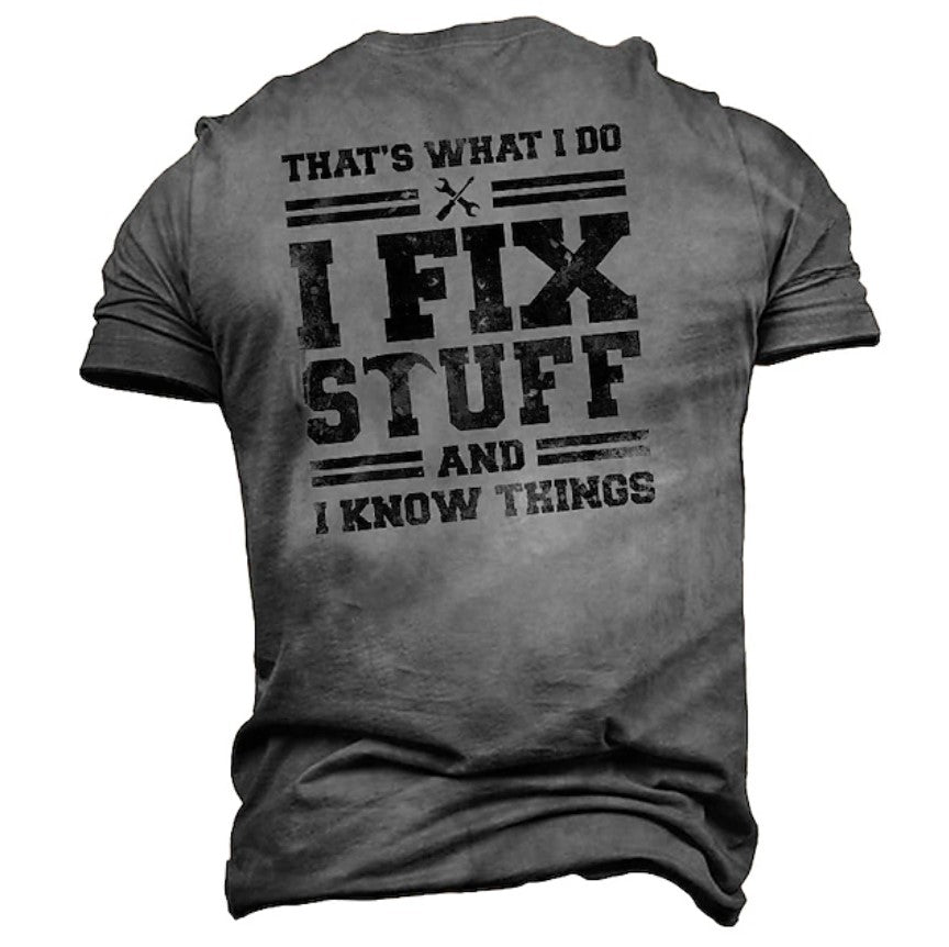 Blisscorners I Fix Stuff And I Know Thinks Retro Mechanic T-shirt, Father’s Day Mechanic Shirt, Gift Idea For Him