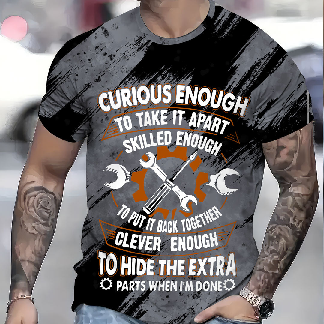 Blisscorners Vintage Curious Enough To Take It Apart Skilled Enough Mechanic Shirt Fun Gift for Mechanic