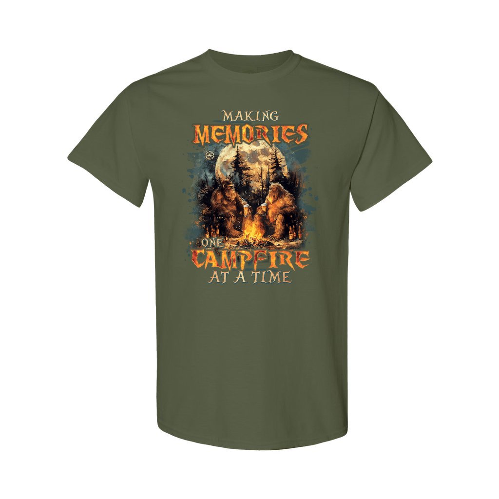 BLISSCORNERS MAKING MEMORIES ONE CAMPFIRE AT A TIME BIGFOOT COTTON SHIRT