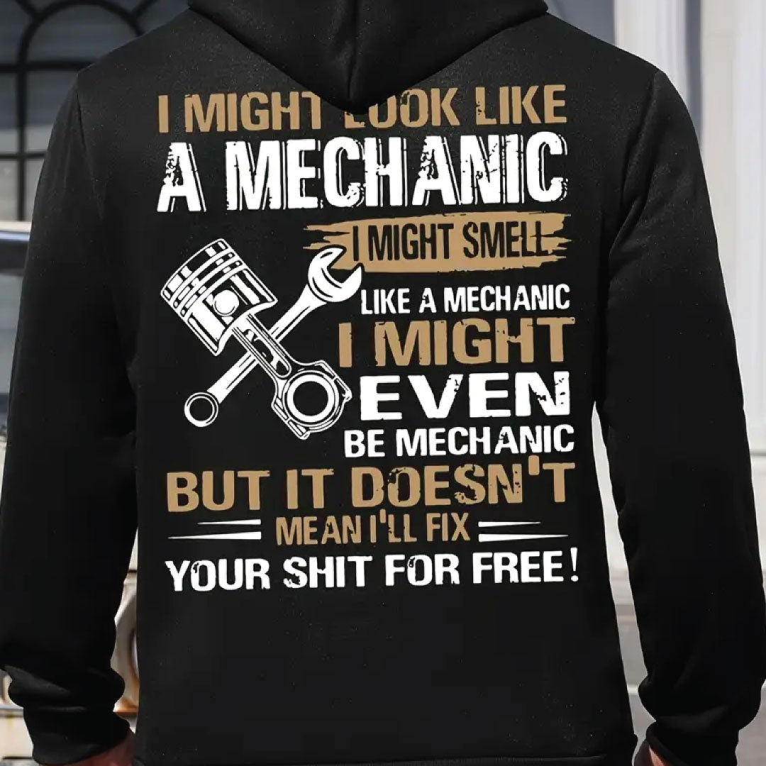 Blisscorners I Might Look Like A Mechanic Shirt Mechanical Repair Parts Tools Printed T-shirt