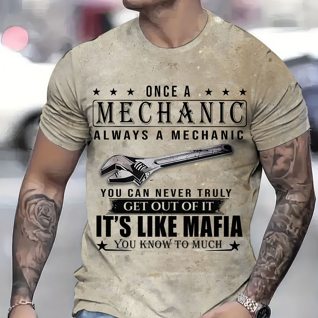 Blisscorners Vintage Funny Once A Mechanic Always A Mechanic Shirt Funny Mechanic Unisex T Shirt