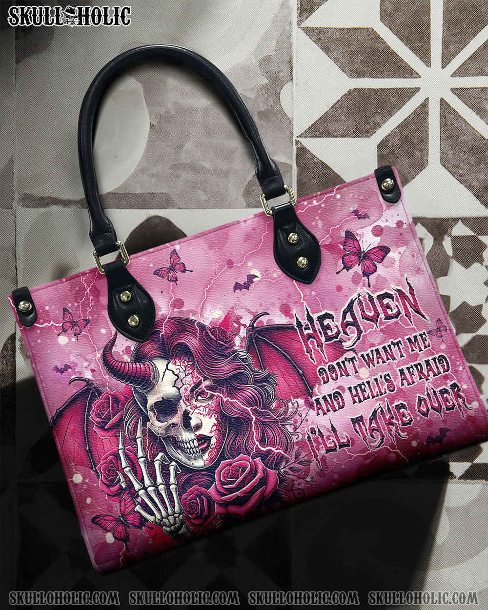 BLISSCORNERS HEAVEN DON'T WANT ME LEATHER HANDBAG