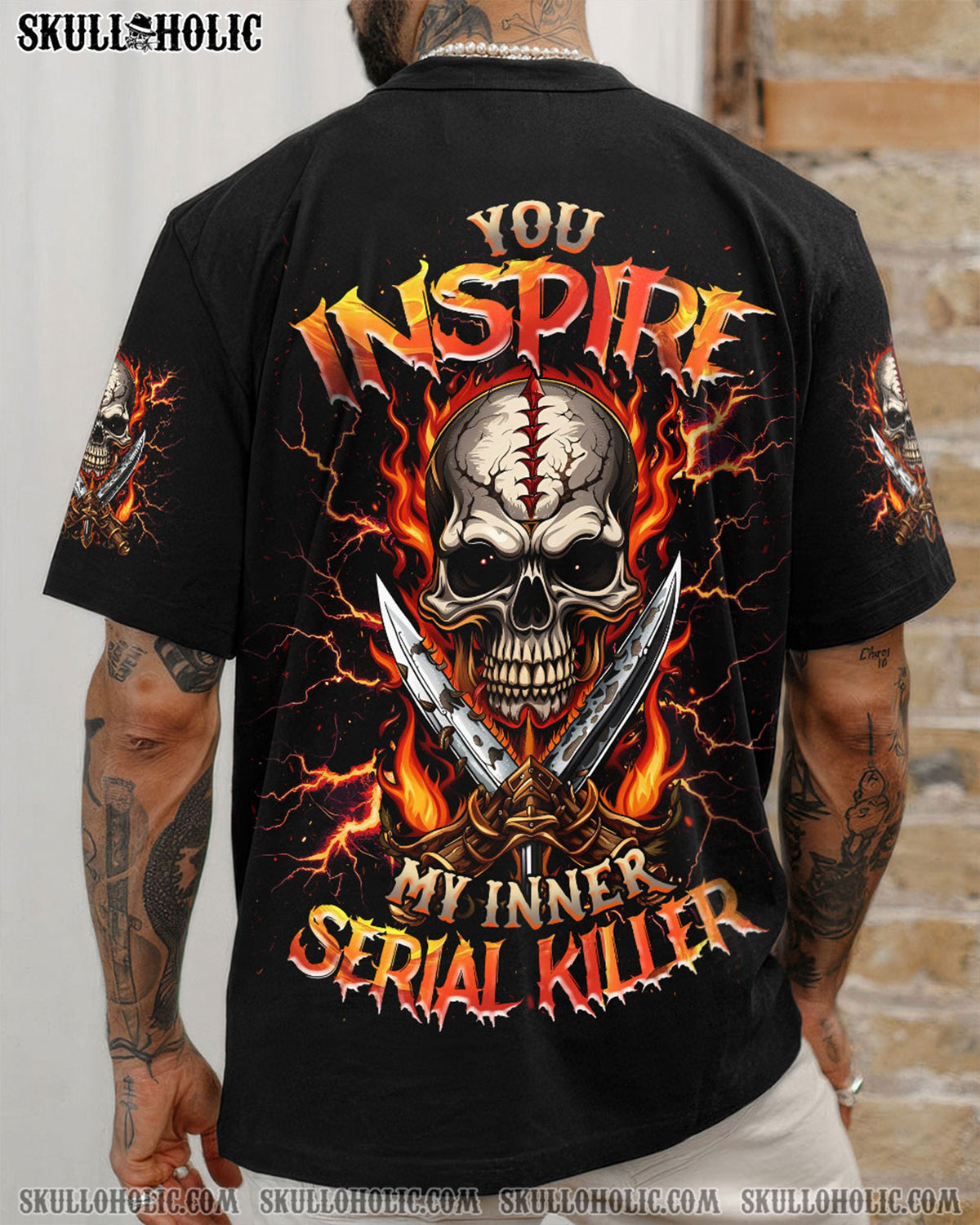 BLISSCORNERS YOU INSPIRE MY INNER KILLER SKULL ALL OVER PRINT