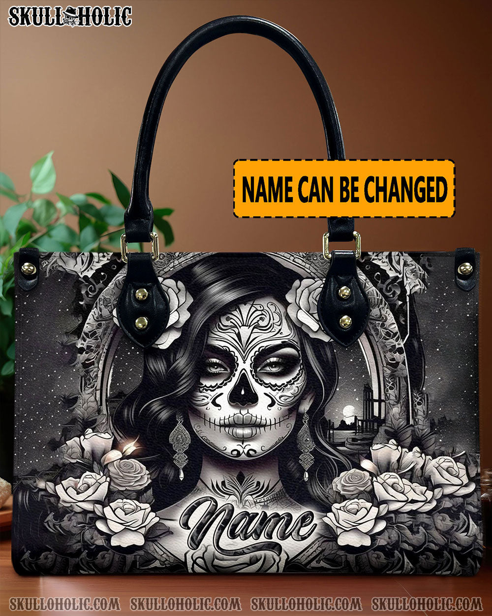 BLISSCORNERS DANGEROUS SKULL LADY LEATHER HANDBAG