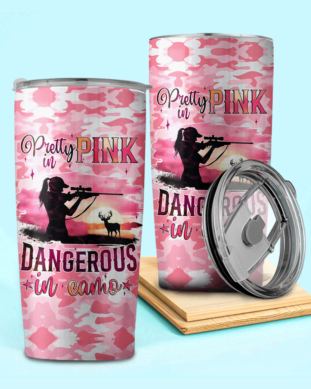 BLISSCORNERS PRETTY IN PINK HUNTING TUMBLER