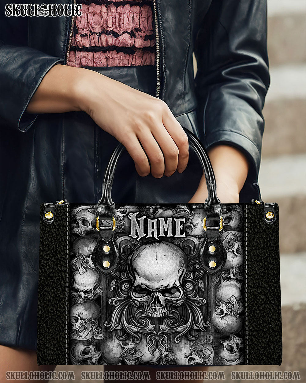 BLISSCORNERS SKULL ART LEATHER HANDBAG