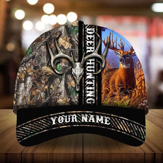 Blisscorners Deer Hunting Camo Fitted Personalized Cap