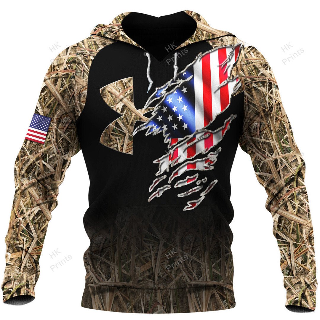 Blisscorners Ripped American Flag Duck Hunting Apparels