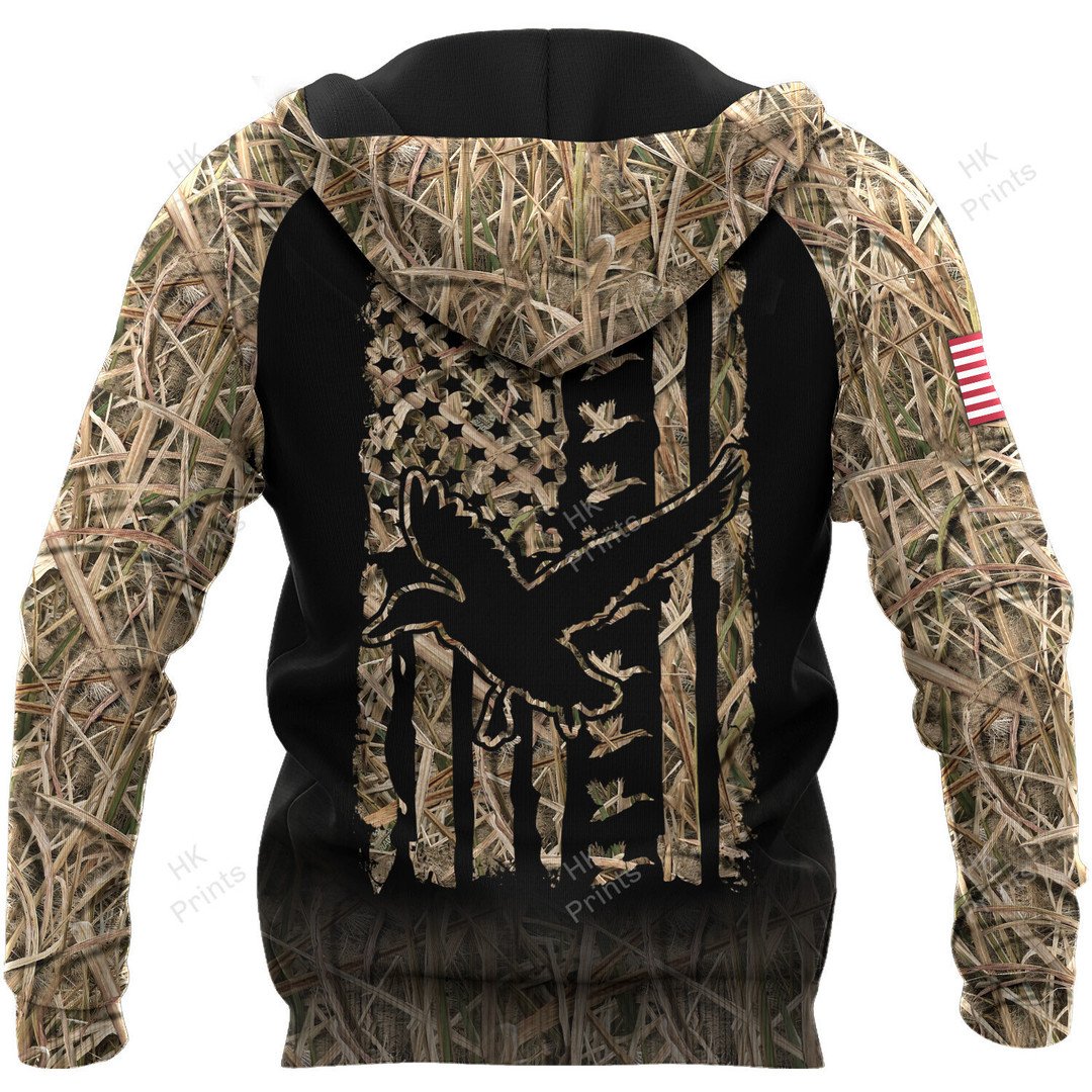 Blisscorners Ripped American Flag Duck Hunting Apparels