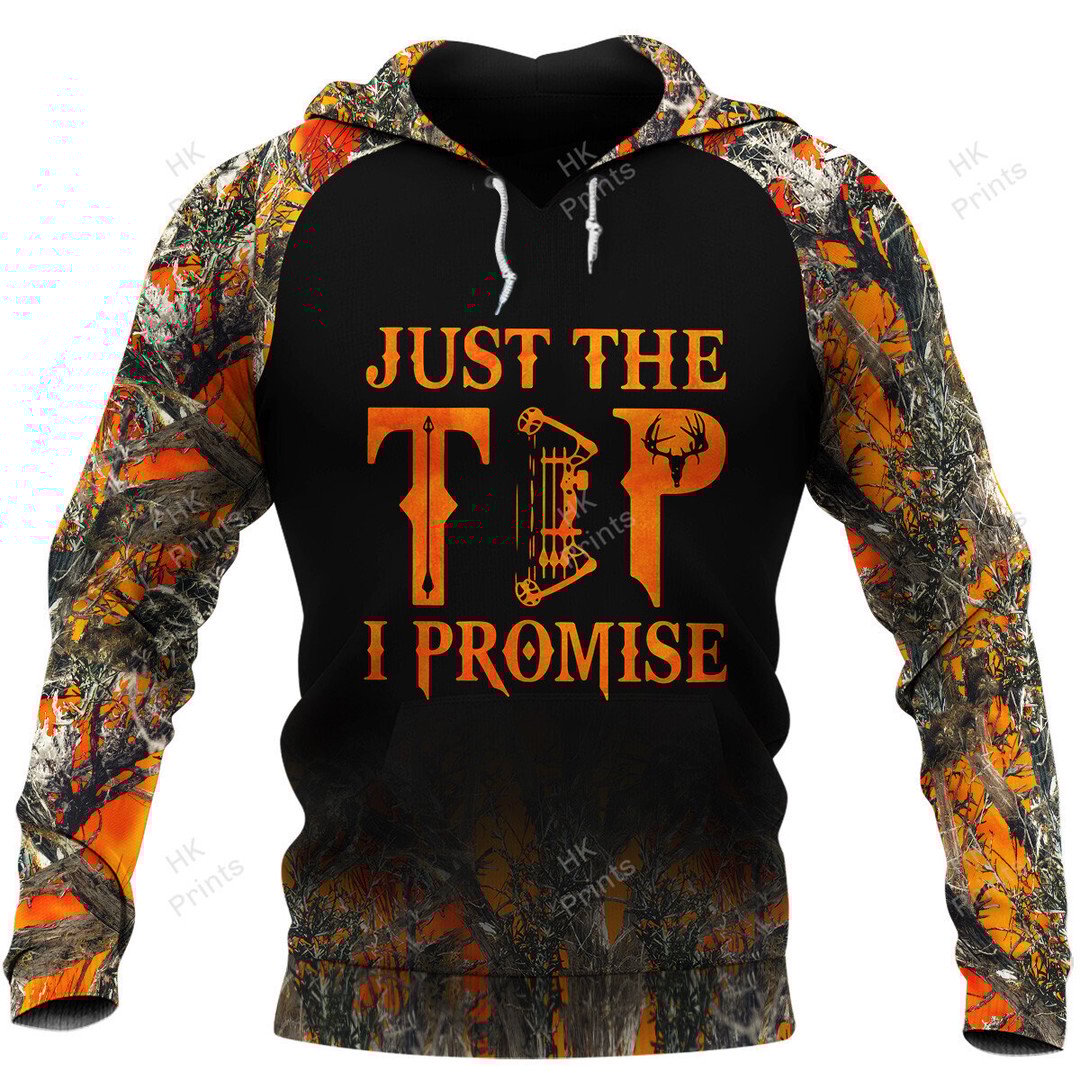 Blisscorners BowHunting Just The Tip I Promise Orange Camouflage Hunting Apparels