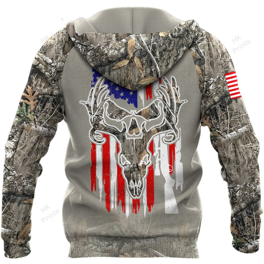 Blisscorners Ripped Deer American Flag Camouflage Hunting Apparels